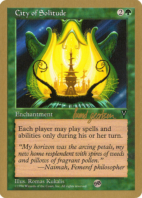 Magic-kaart City of Solitude WC97-sg102sb uit World Championship Decks 1997 (Special)