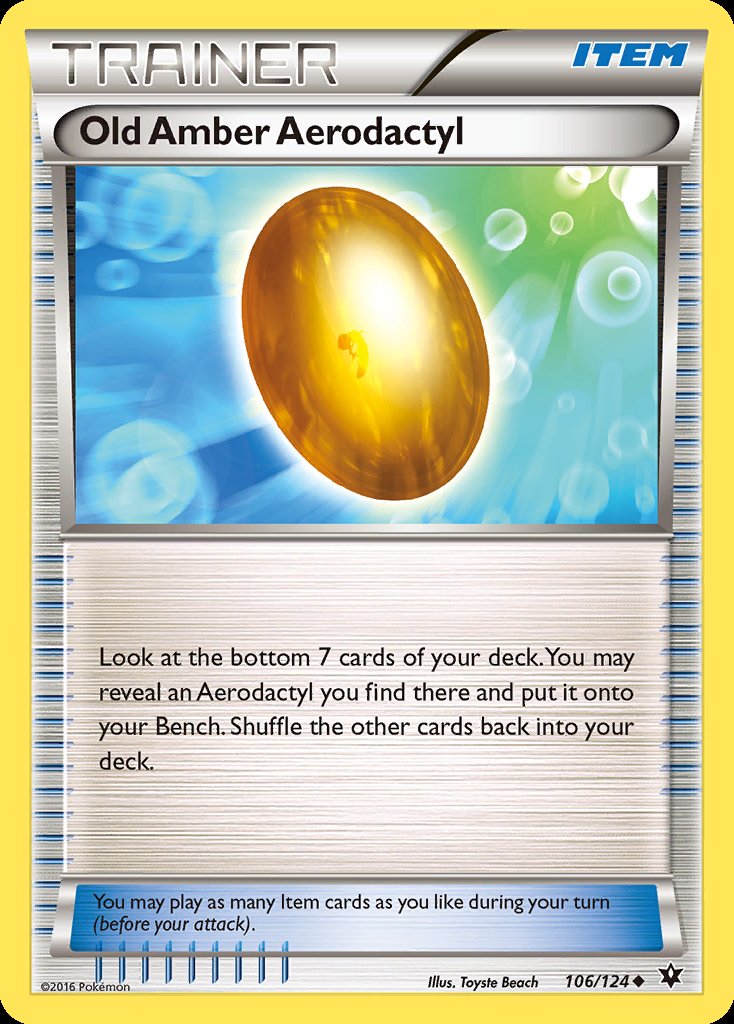 Old Amber Aerodactyl - Fates Collide (Uncommon) [FCO-106] Hoofdafbeelding