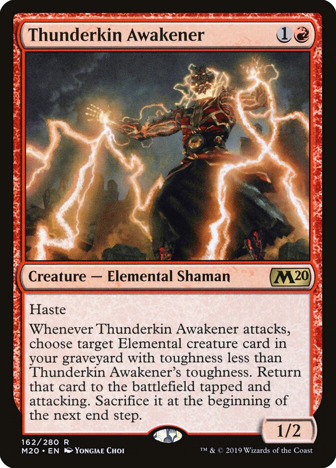 Magic-kaart Thunderkin Awakener M20-162 uit Core Set 2020 (Rare)