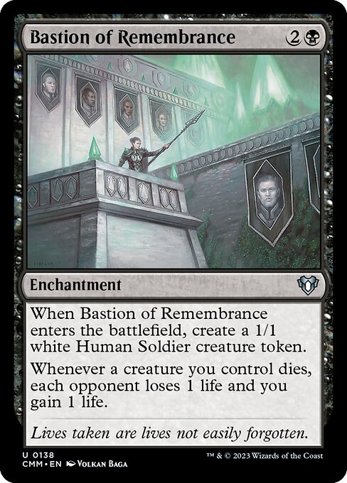 Bastion of Remembrance – Commander Masters (CMM-138) Magic: The Gathering card Main image