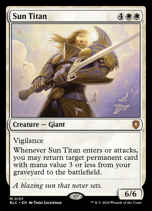 Sun Titan – Commander: Bloomburrow (BLC-157) Magic: The Gathering card Immagine principale del prodotto