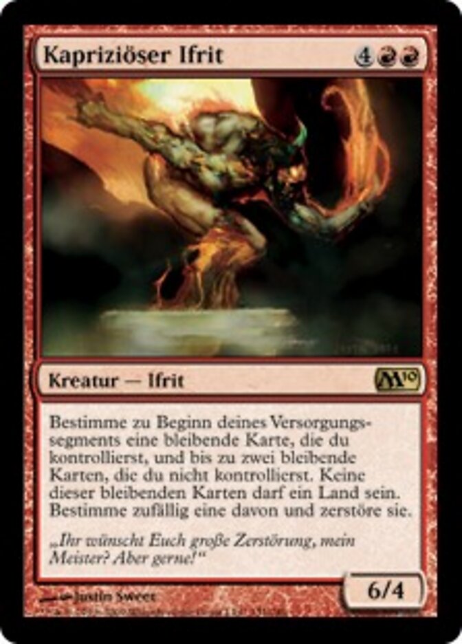 Magic-kaart Capricious Efreet M10-131 uit Magic 2010 (Rare) Image principale du produit