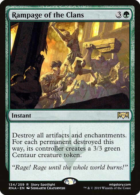 Rampage of the Clans – Ravnica Allegiance (RNA-134) Magic: The Gathering card Hauptbild