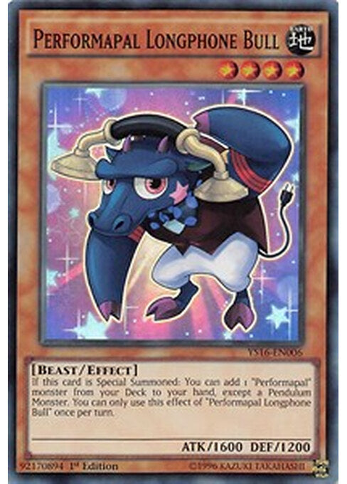 Performapal Longphone Bull — Starter Deck: Yuya (YS16-006) Yu-Gi-Oh! card Main image