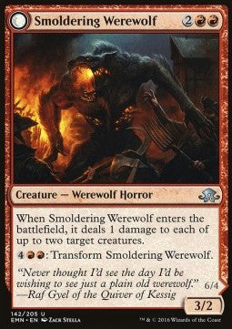Smoldering Werewolf / Erupting Dreadwolf - Eldritch Moon (Uncommon) [EMN-142]