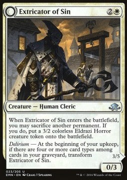 Extricator of Sin / Extricator of Flesh - Eldritch Moon (Uncommon) [EMN-23] Imagen principal del producto
