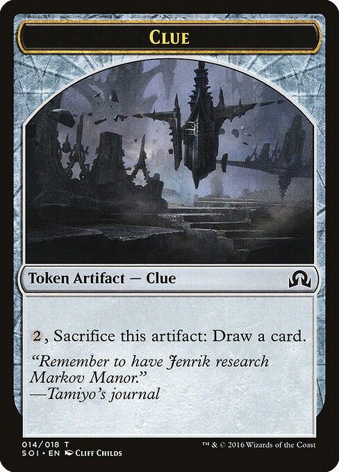 Clue – Shadows over Innistrad Tokens (TSOI-14) Magic: The Gathering card | LC-REM-20260804-15151799107916-291e6490-6727-45ae-90ba-de2ff8f63162