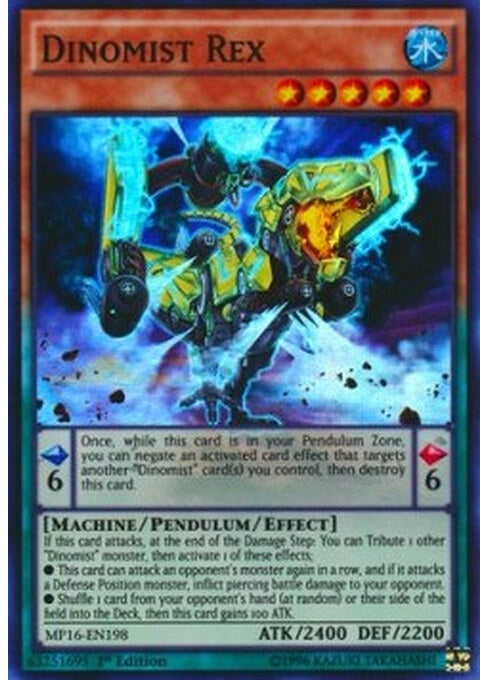 Dinomist Rex — 2016 Mega-Tin Mega Pack (MP16-198) Yu-Gi-Oh! card Immagine principale del prodotto