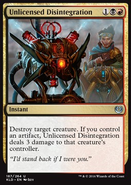 Unlicensed Disintegration - Kaladesh (Uncommon) [KLD-187] Imagen principal del producto