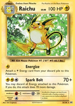 Raichu - Evolutions (Holo Rare) [EVO-36] Main image