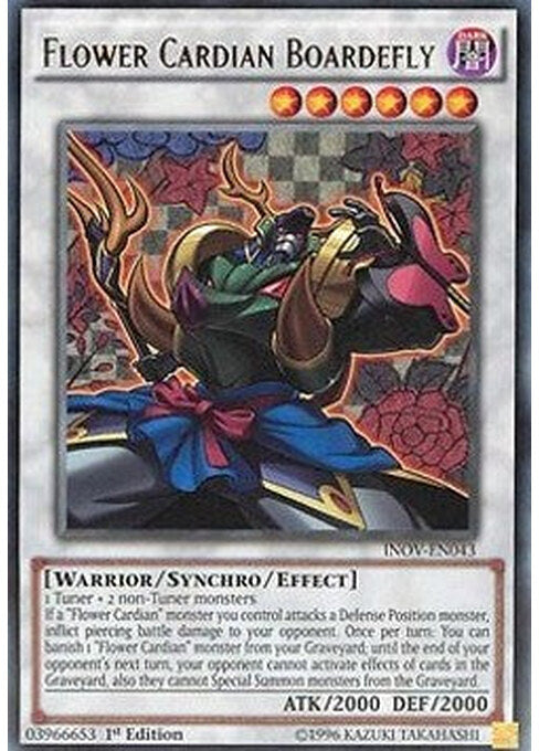 Flower Cardian Boardefly — Invasion: Vengeance (INOV-043) Yu-Gi-Oh! card Imagen principal del producto