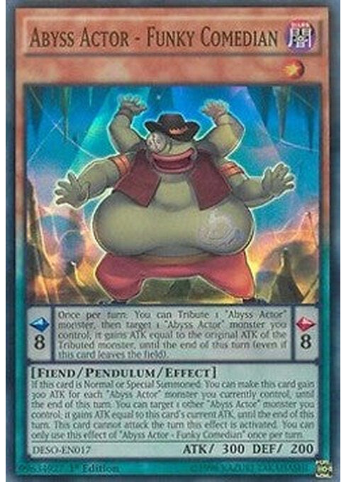Abyss Actor - Funky Comedian — Destiny Soldiers (DESO-017) Yu-Gi-Oh! card Imagen principal del producto