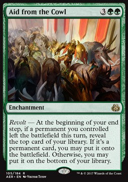 Aid from the Cowl - Aether Revolt (Rare) [AER-105] Hover Image