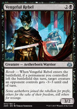 Vengeful Rebel - Aether Revolt (Uncommon) [AER-73] Immagine principale del prodotto