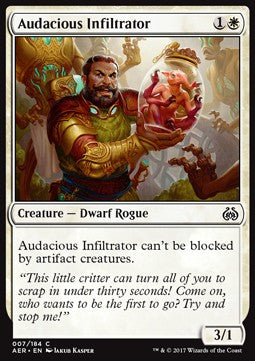 Audacious Infiltrator - Aether Revolt (Common) [AER-7] Immagine principale del prodotto