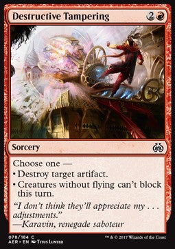 Destructive Tampering - Aether Revolt (Common) [AER-78] Immagine principale del prodotto