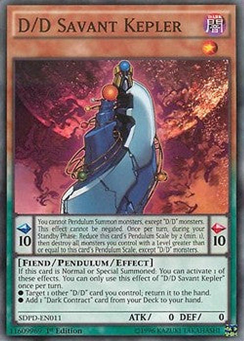 D/D Savant Kepler — Structure Deck: Pendulum Domination (SDPD-011) Yu-Gi-Oh! card Imagen principal del producto