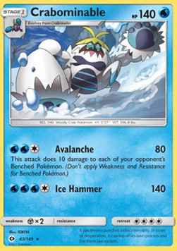 Crabominable - Sun & Moon (Rare) [SUM-43] Hover Image