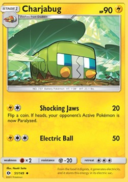 Charjabug - Sun & Moon (Uncommon) [SUM-51] Main image