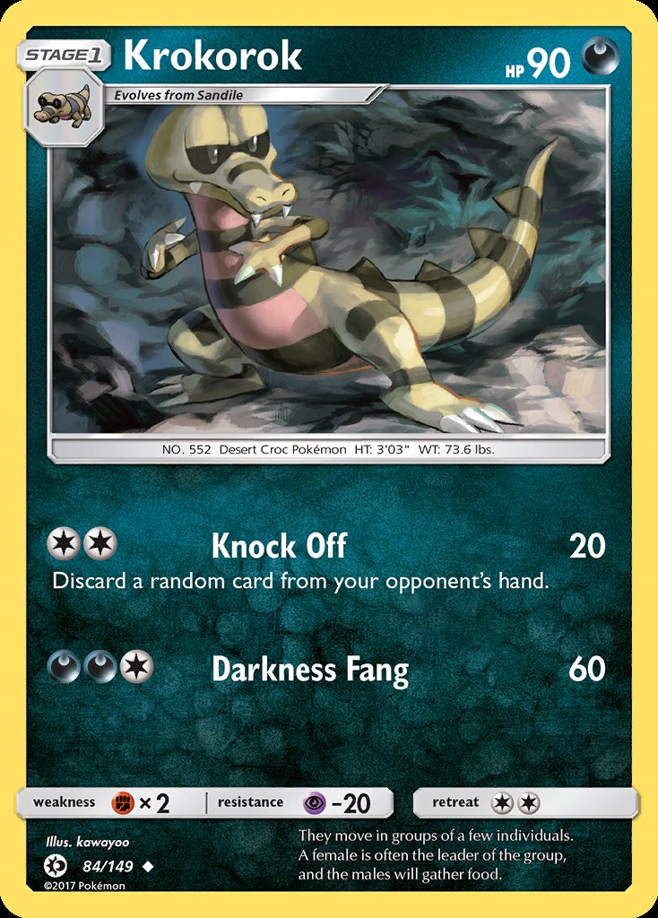 Krokorok - Sun & Moon (Uncommon) [SUM-84] Hoofdafbeelding