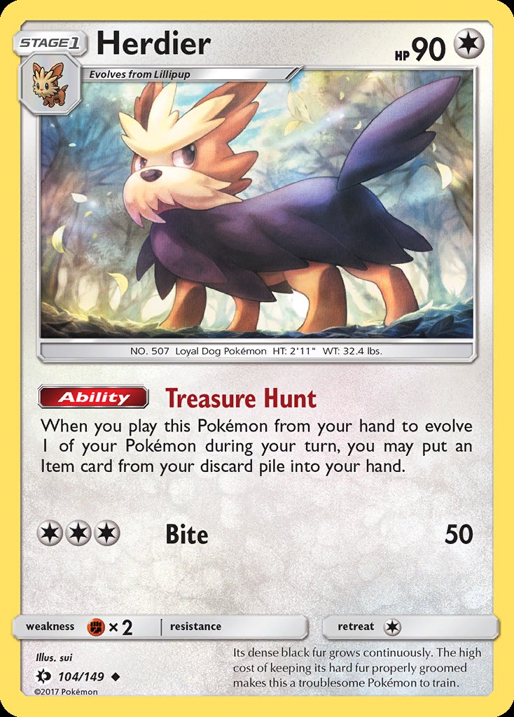 Herdier - Sun & Moon (Uncommon) [SUM-104] Imagen principal del producto