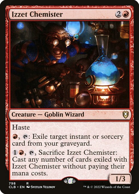 Izzet Chemister – Commander Legends: Battle for Baldur's Gate (CLB-798) Magic: The Gathering card | LC-REM-20260804-15151248671052-2970c679-562b-48ee-b631-2e3016f4f37c Image principale du produit