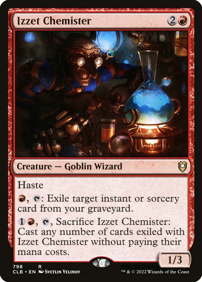 Magic-kaart Izzet Chemister CLB-798 uit Commander Legends: Battle for Baldur's Gate (Rare)