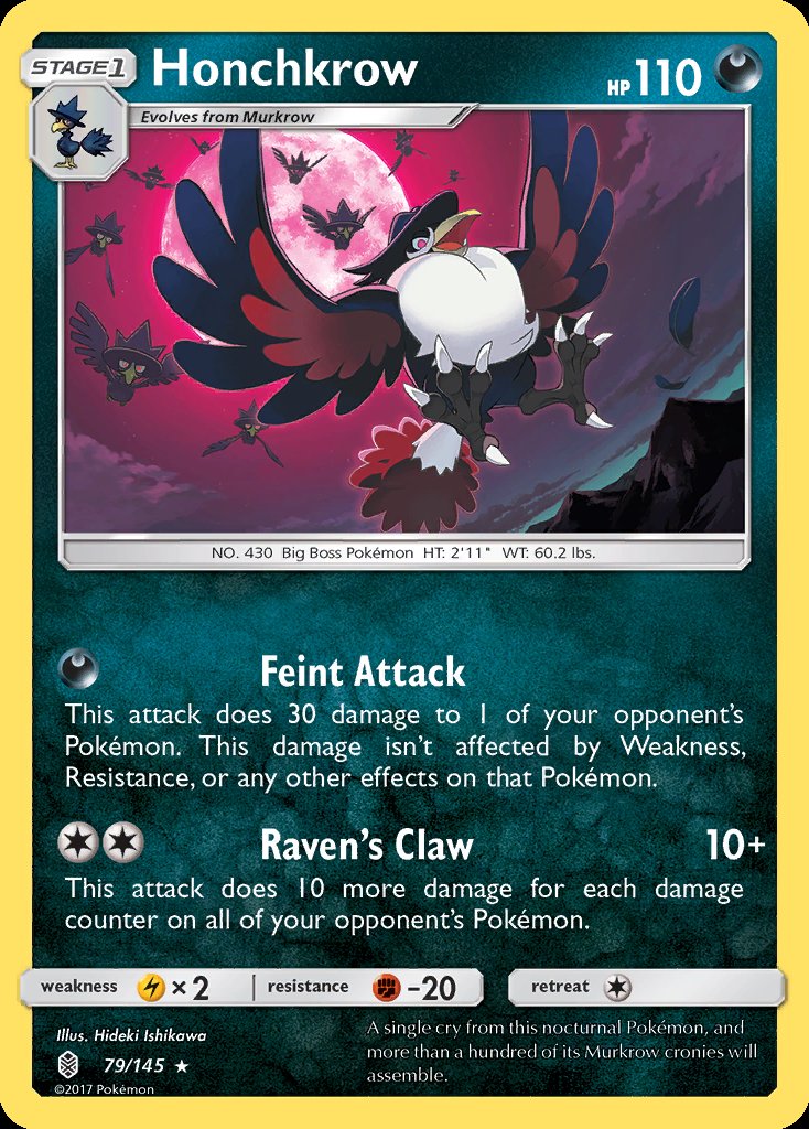 Honchkrow - Guardians Rising (Rare) [GRI-79] Immagine principale del prodotto