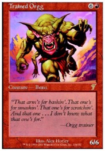 Trained Orgg - Seventh Edition (Rare) [7ED-224] Hover Image