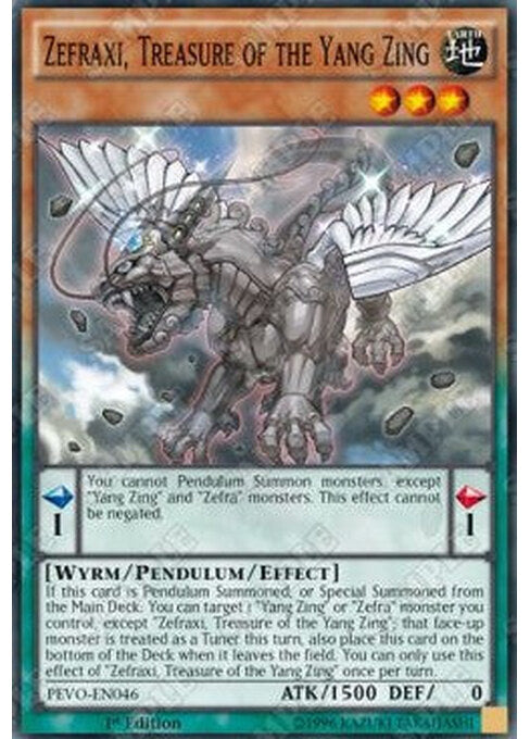 Zefraxi, Treasure of the Yang Zing — Pendulum Evolution (PEVO-046) Yu-Gi-Oh! card Hauptbild