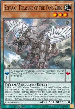 Zefraxi, Treasure of the Yang Zing - Pendulum Evolution (Super Rare) [PEVO-046] Hover Image