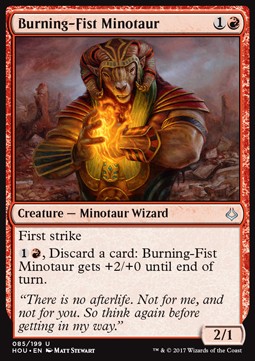Burning-Fist Minotaur - Hour of Devastation (Uncommon) [HOU-85] Hover Image