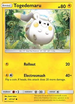 Togedemaru - Burning Shadows (Common) [BUS-47] Hover Image