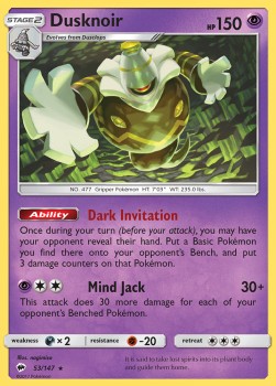 Dusknoir - Burning Shadows (Holo Rare) [BUS-53] Imagen principal del producto