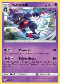 Toxicroak - Burning Shadows (Rare) [BUS-55] Hover Image