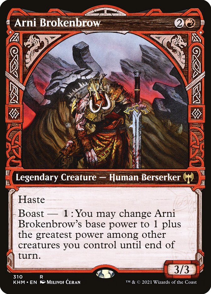 Magic-kaart Arni Brokenbrow KHM-310 uit Kaldheim (Rare) Immagine principale del prodotto