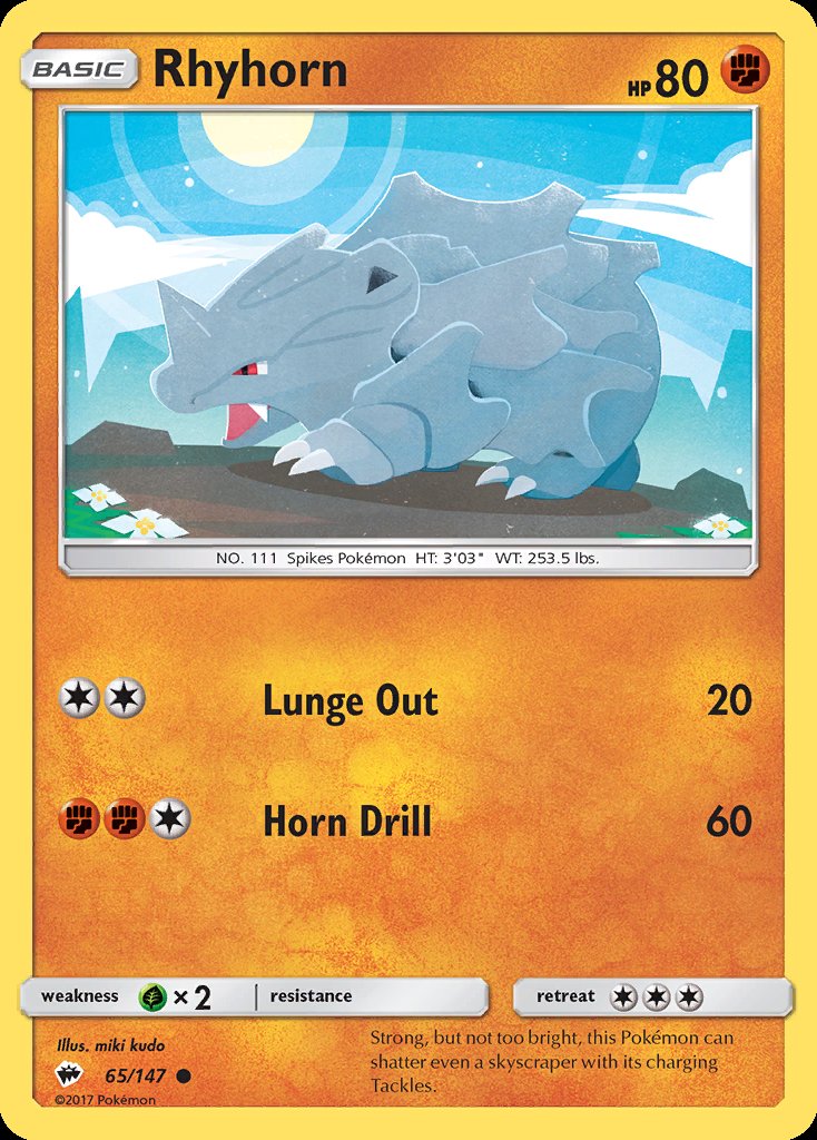 Rhyhorn - Burning Shadows (Common) [BUS-65] Image principale du produit