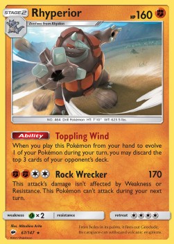 Rhyperior - Burning Shadows (Holo Rare) [BUS-67] Hover Image