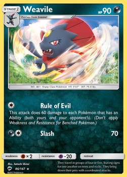 Weavile - Burning Shadows (Rare) [BUS-86] Imagen principal del producto