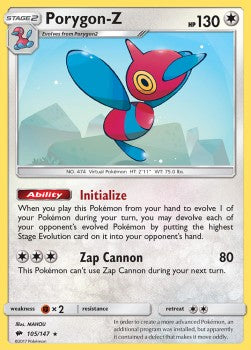Porygon-Z - Burning Shadows (Holo Rare) [BUS-105] Hover Image