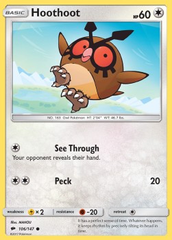 Hoothoot - Burning Shadows (Common) [BUS-106] Hauptbild