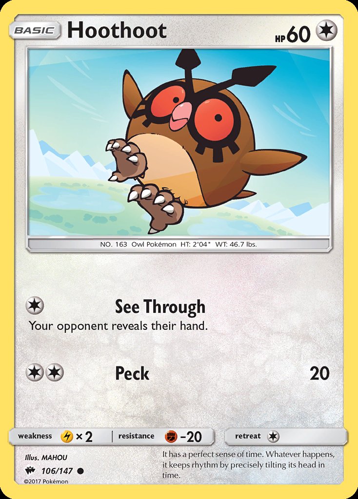 Hoothoot - Burning Shadows (Common) [BUS-106] Imagen principal del producto