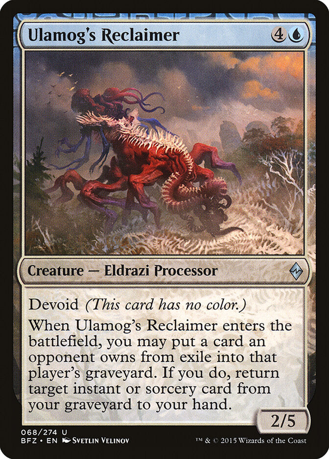 Ulamog's Reclaimer - Battle for Zendikar (Uncommon) [BFZ-68] Imagen principal del producto