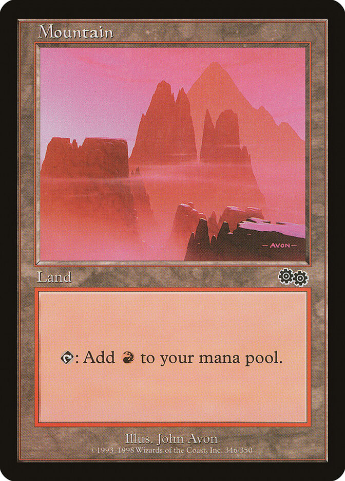 Magic-kaart Mountain USG-346 uit Urza's Saga (Land) Immagine principale del prodotto