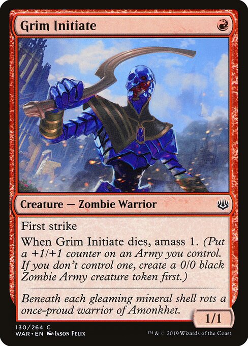 Grim Initiate – War of the Spark (WAR-130) Magic: The Gathering card | LC-REM-20260804-15150896021836-29b6ec9d-3861-48bf-a198-dc7efba5d89c