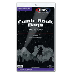 Regular/Silver Comic Book Bags 100 stuks