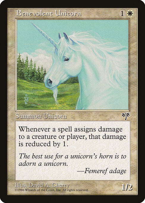 Benevolent Unicorn – Mirage (MIR-4) Magic: The Gathering card | LC-REM-20260804-15846242386252-2a243bd7-af98-4e44-af6e-3b0b71d4837b