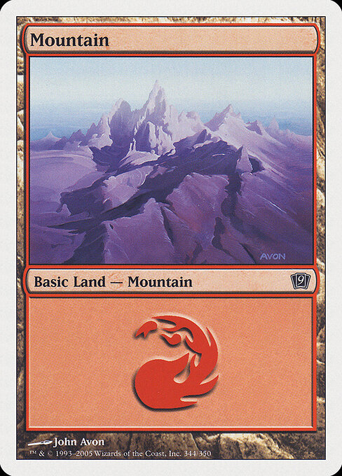 Mountain – Ninth Edition (9ED-344) Magic: The Gathering card
