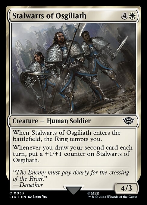Stalwarts of Osgiliath – The Lord of the Rings: Tales of Middle-earth (LTR-33) Magic: The Gathering card