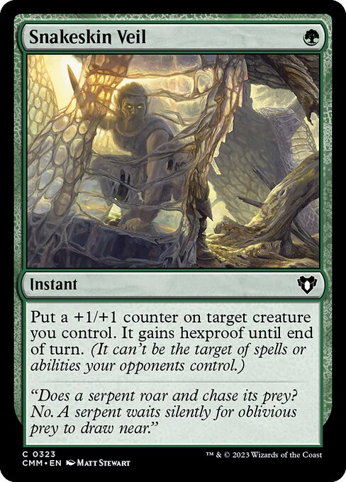 Snakeskin Veil – Commander Masters (CMM-323) Magic: The Gathering card Immagine principale del prodotto
